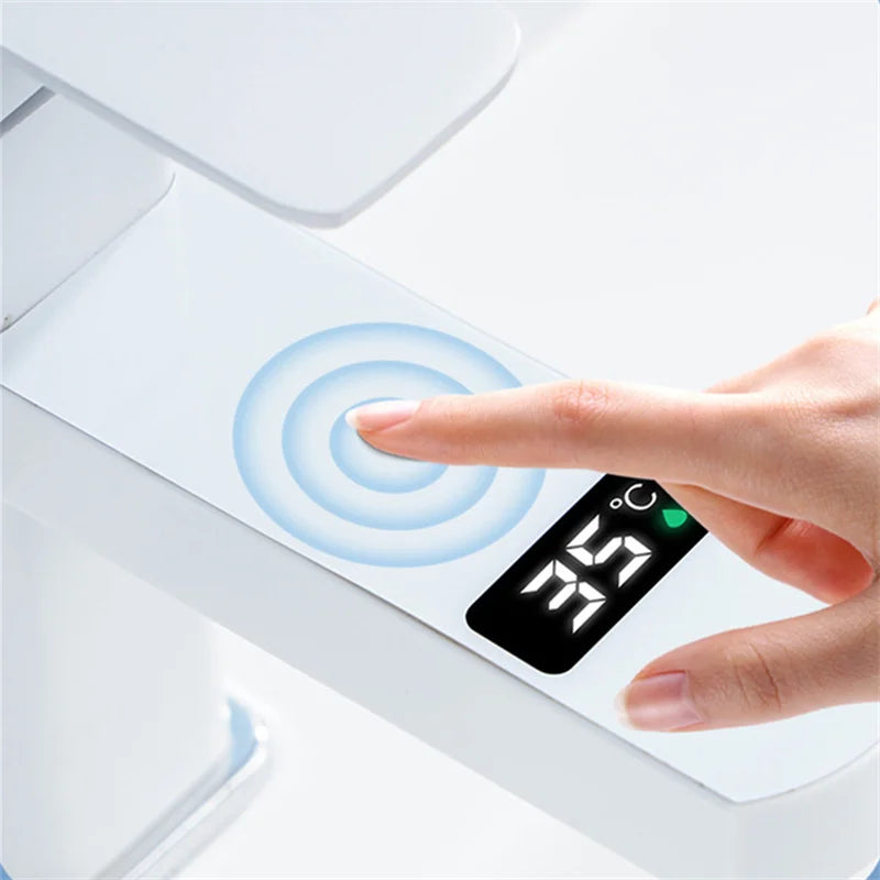 Touch LED Digital Faucet Temperature Display Basin Faucet Hot Cold Mixer Tap Ceramic Valve Core Kitchen Bathroom Accessories