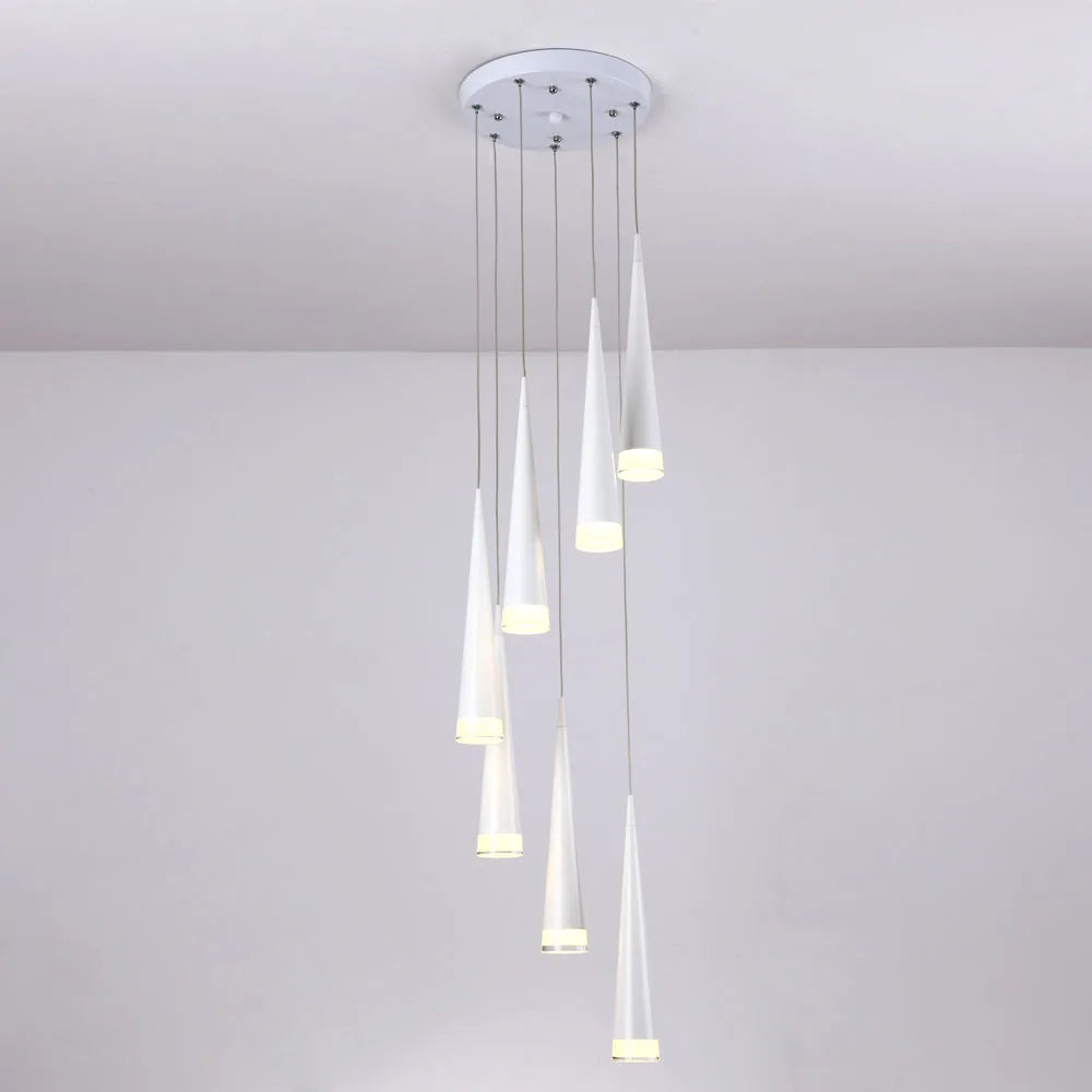 LED Stair Pendant Lights Modren Villa Indoor Lighting Hanglamp Shop Window Pendant Lamps 3/5/7/10/12/15 Heads Lamparas Luminaria