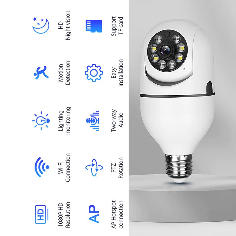 Security Camera 4K FullHD WiFi Surveillance With Motion Detection Infrared Night Vision Security Cam