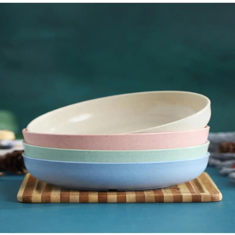5pcs/set Vegetable Plate Tableware Plate Nordic Wheat Straw Plate Fruit Plate