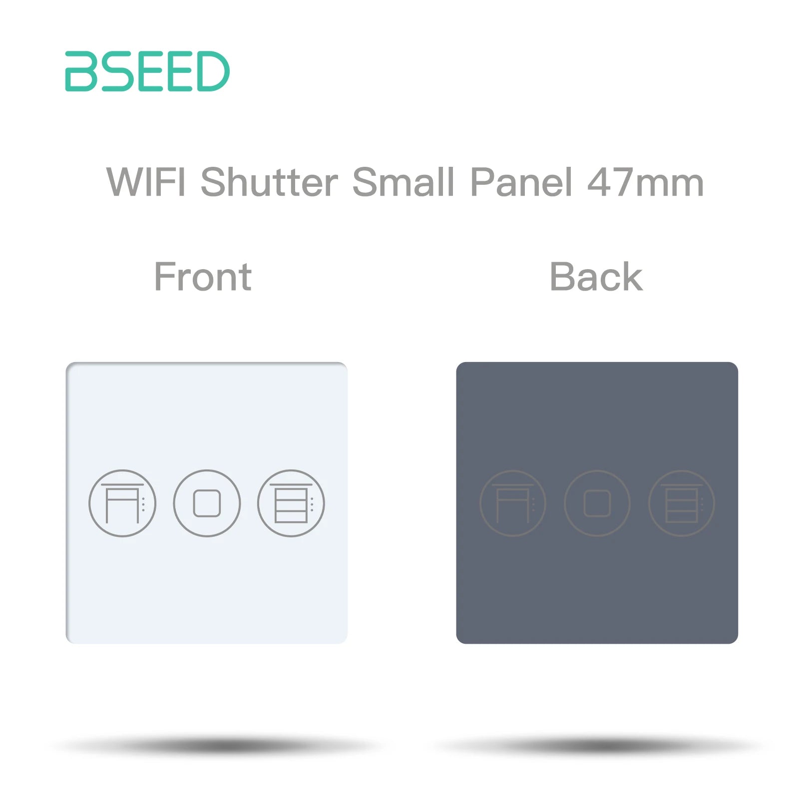 BSEED Wall Light Switches Small Glass Panel Parts 1/2/3Gang White Black Gold Touch Switches Crystal Parts 47mm