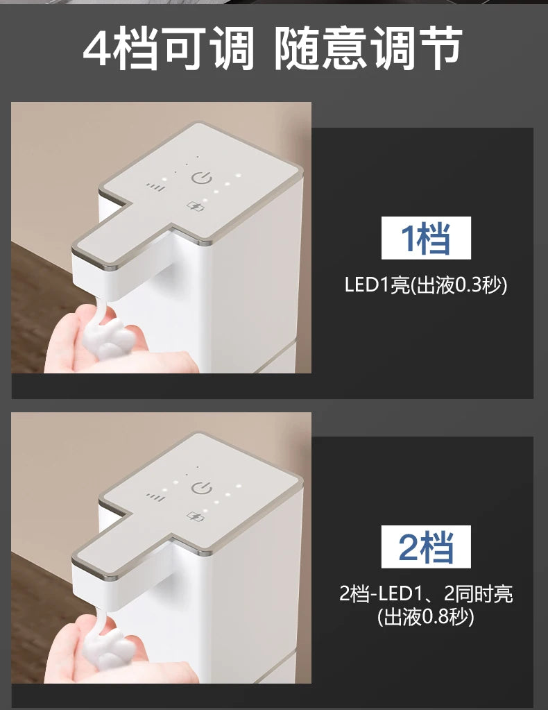 Automatic Inductive Soap Dispenser Foam Washing Dispensers 400ML Smart Hand Washing Soap Distributor PX5 Waterproof White Black