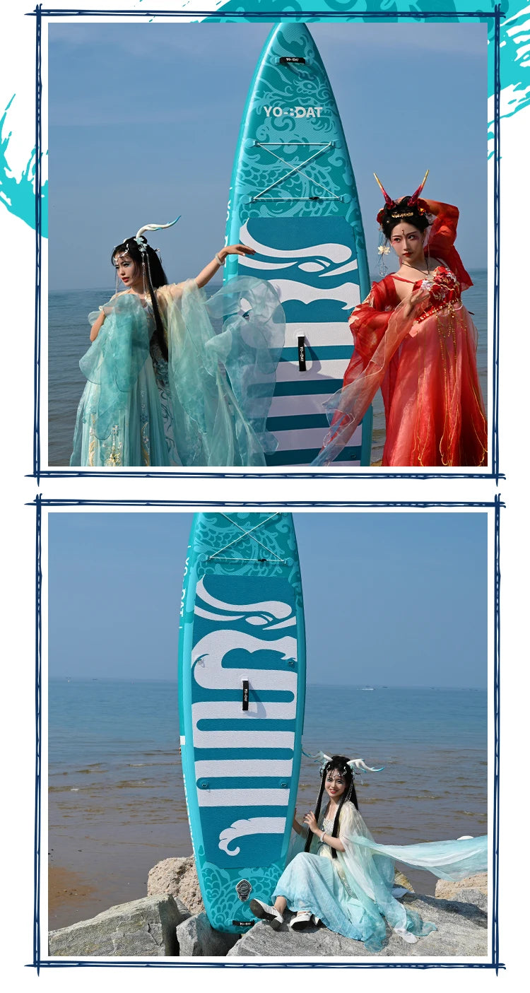 Manufacturer Customized 11'6" Waterplay Surfing Inflatable Sup Loong Inflatable SUP Board With Accessories For River And Lake