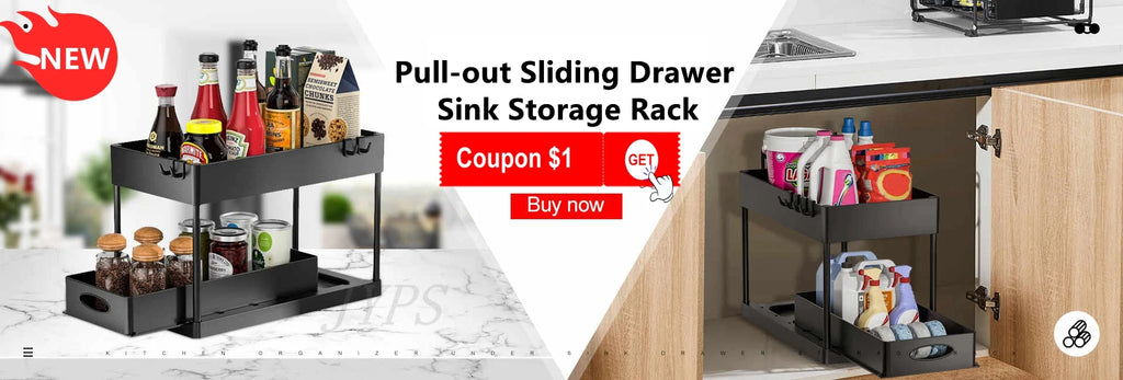 2 Tier Under Sink Organizer Kitchen Organizer Cabinet Storage Rack Multipurpose Rack Under Sink Storage for Bathroom Kitchen