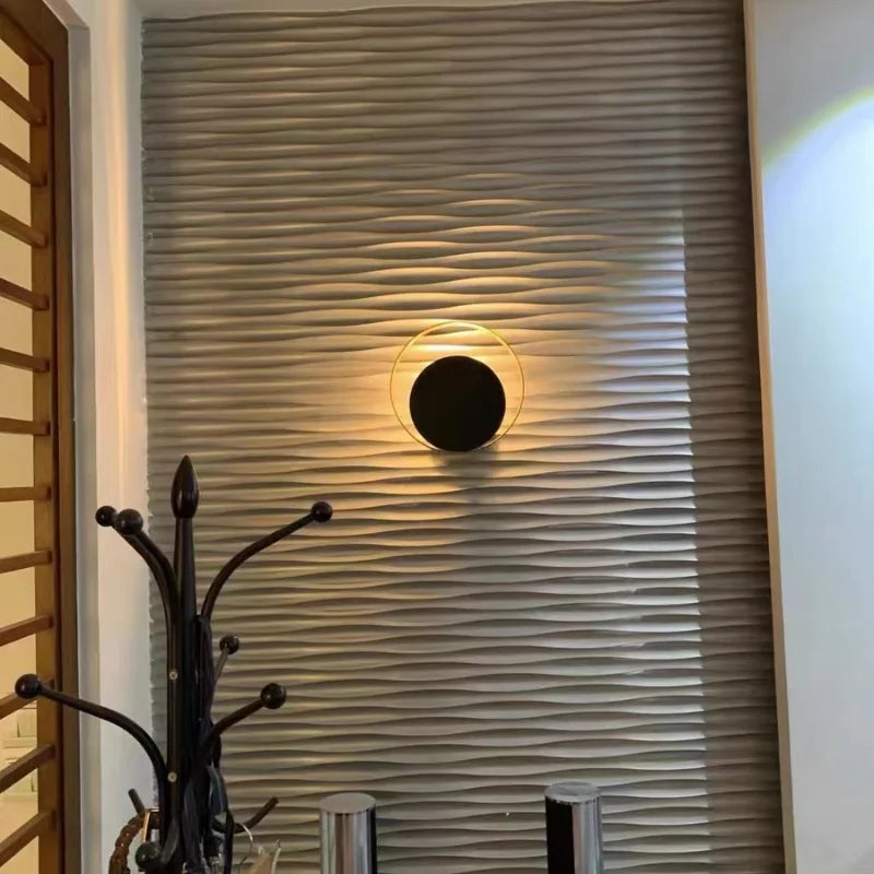 Nordic Modern Light Luxury Marble Wall Lamp Bedroom Background Led Lighting Decoration Creativity Mirror Aisle Sconce Indoor