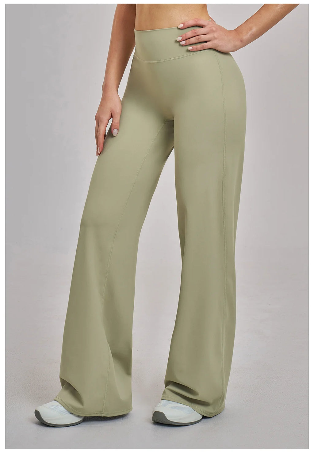 Women's Sports Yoga Pants High Waisted Straight Flared Trousers Running Fitness Sport Trousers Female Gym Casual Sports Pants