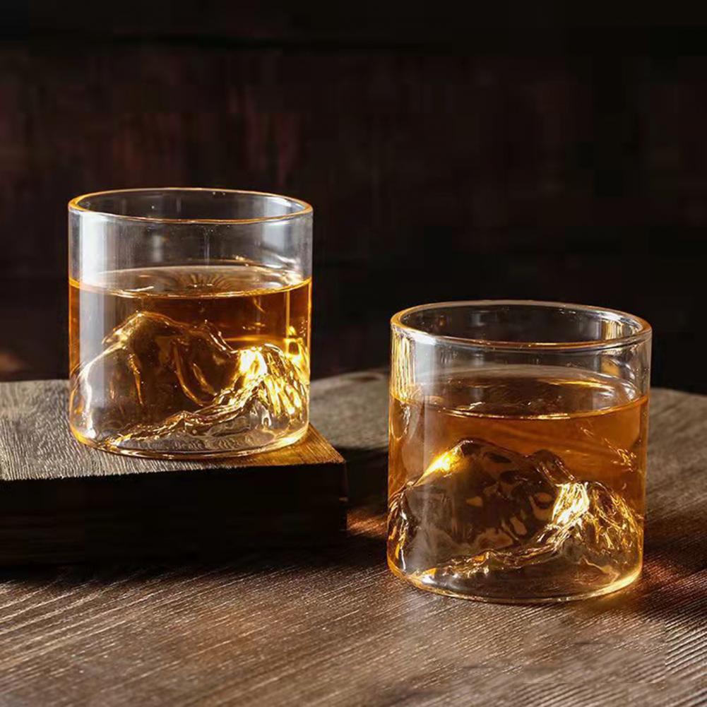 200/300ml Whiskey Glasses Unique Exquisite Workmanship Mount Craft Premium Fashion Drinking Glass for Lovers glass cups drinkwar