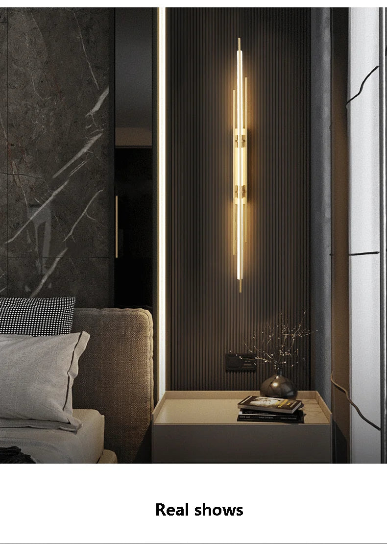 Light Luxury Wall Lamp Modern LED Gold Wall Light Indoor Lighting Wall Sconce Home Decor for Living Room Bedroom Bedside Stairs