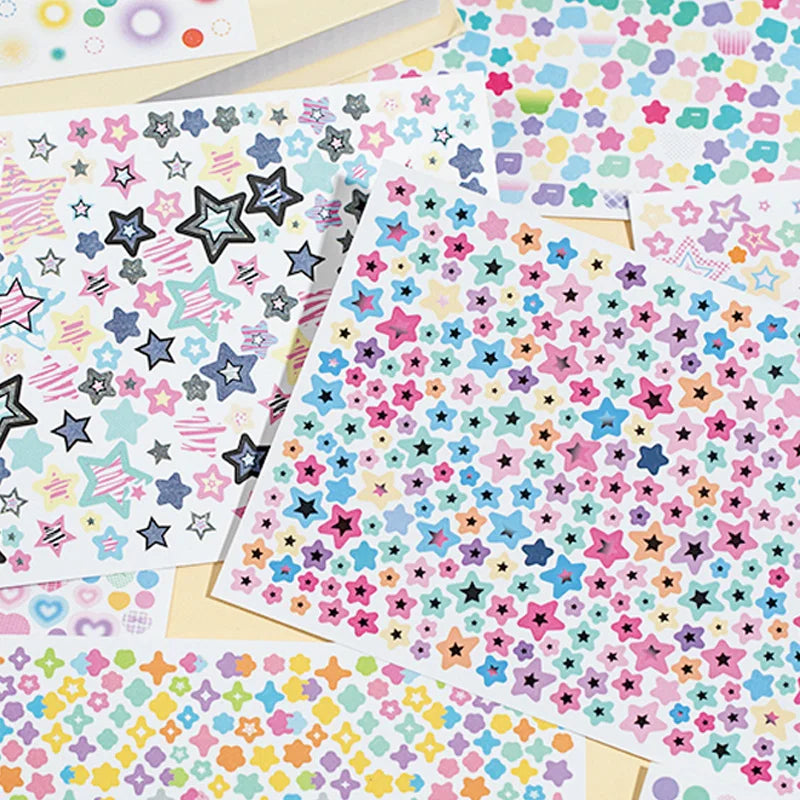 2 Types, 20 Sheets Per Pack, Star Date Series, Star Creative Sticker Book, Handbook, DIY Scrapbook, Picture Book C