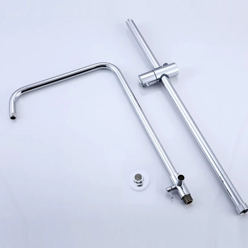 Black Stainless Steel Shower Pipe Shower Mixer Tube Bathroom Shower Faucet Accessories Fittings