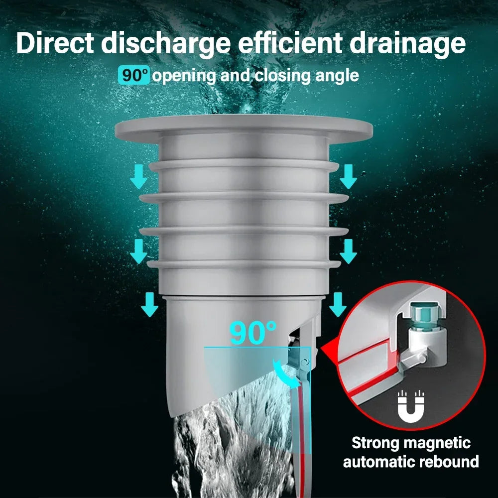 Sewer Trap Silicone Drain Pipe Seal Plug Kitchen Sink Sewer Plug Bathroom Accessories Siphon Tube Bathtub Home Drains Drainer