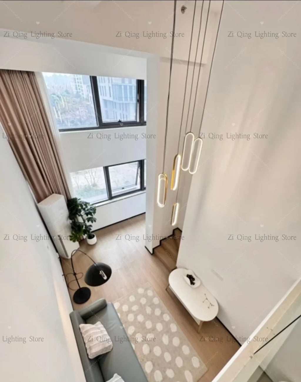 Modern LED Pendant Light Minimalist Chandelier Nordic Hanging for Living Room Restaurant Villa Loft Ceiling Staircase