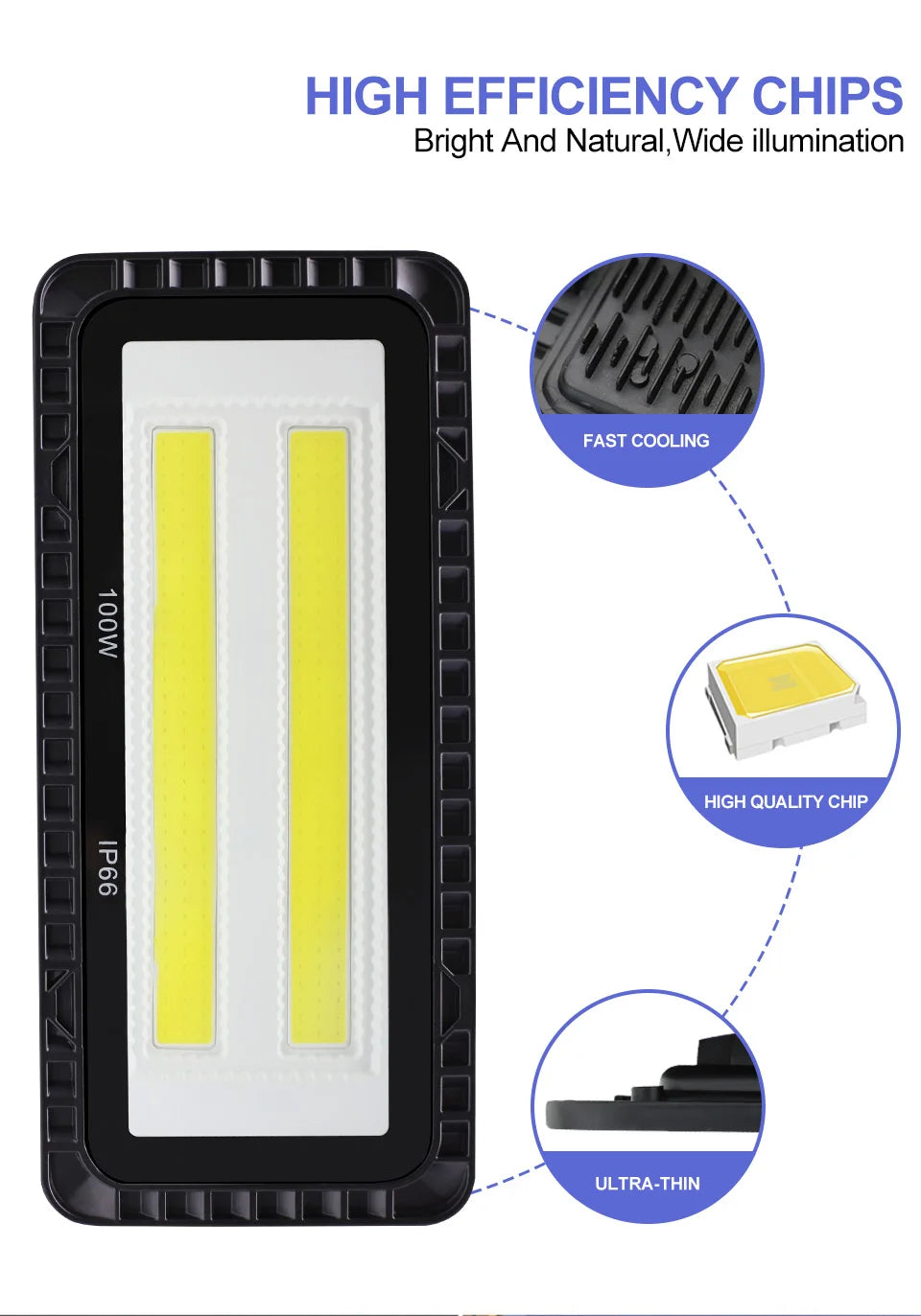 LED Flood Light 100W 200W IP66 Waterproof Outdoor Lighting Garden Street Lighting COB Floodlight Spotlight Wall LED Floodlight