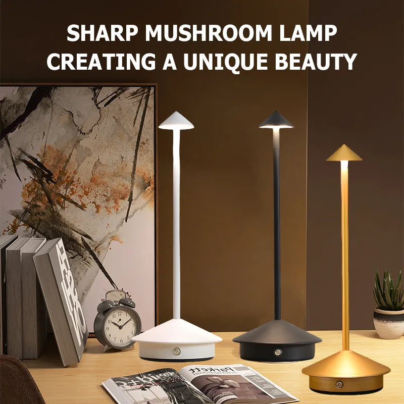 Rechargeable LED Wireless Cordless Table Desk Night Bedside Lamps Touch Sensor Decoracion Lamp for Restaurants Hotel Bedroom Bar