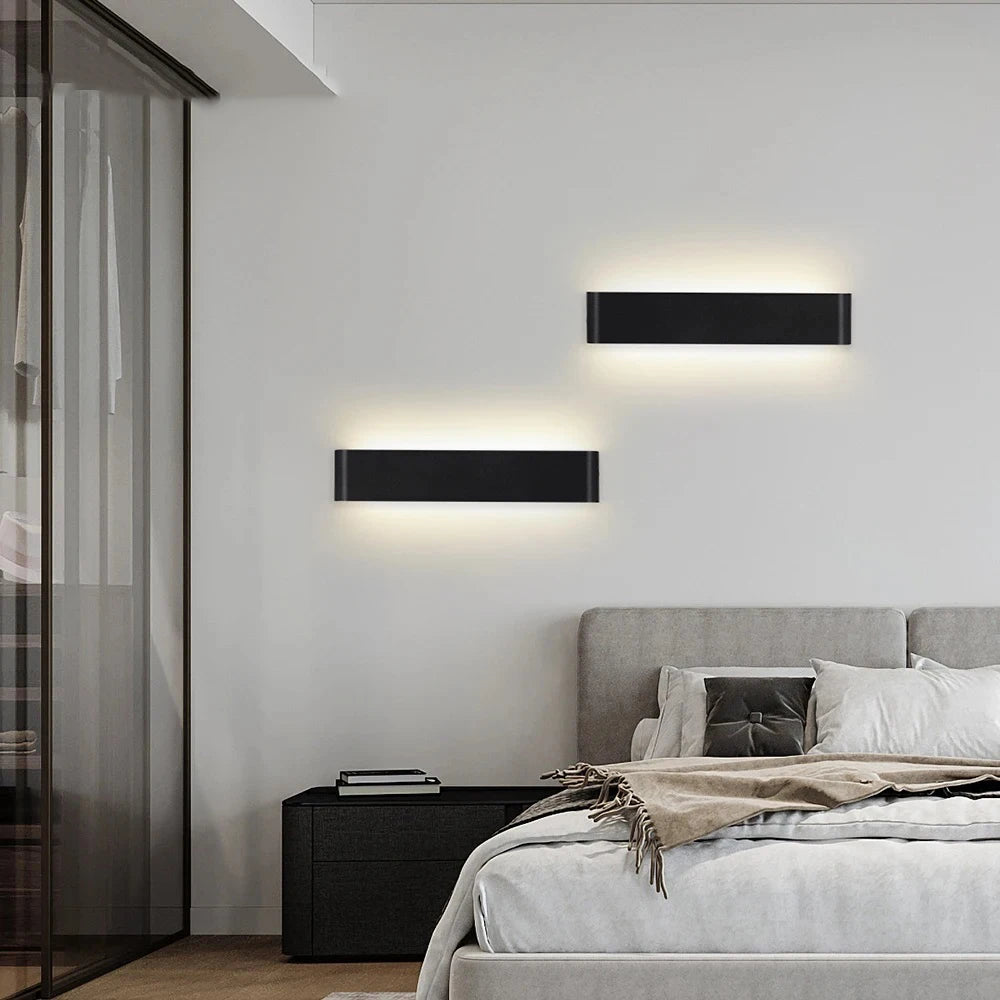 Modern Led Wall Lamp Sconce Light Decor Living Room Bedroom Indoor Wall Light For Home Brushed Aluminum Wall lighting Fixture