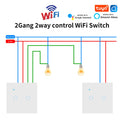 Wifi Smart  2way Switch 1gang 2gang 3gang Two Way Wall Touch Switch Voice and Smart Life TUYA APP Control For Stairs Corridors