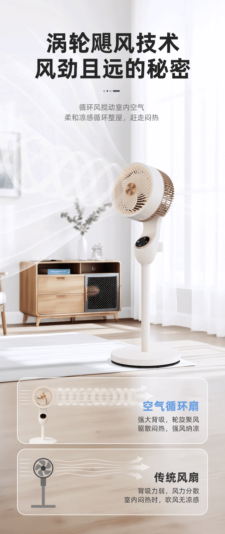 Air circulation fan Household floor fan Electric fan Intelligent voice Bedroom remote control static