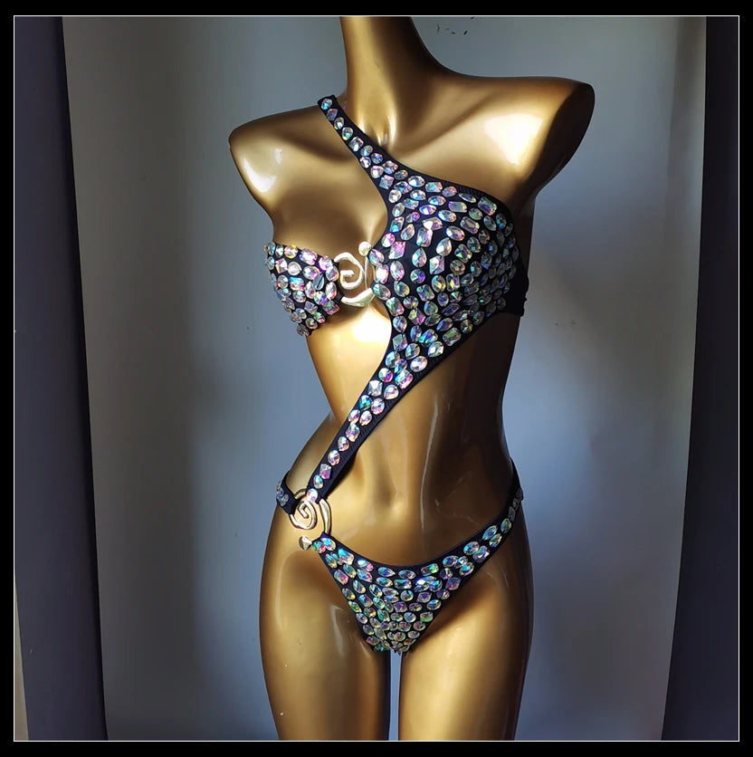 2025 newest fashion swimsuit bar bikinidiamond bikini crystal bar bikini  swimsuit handmade bar bikini diamond bikini swimsuit