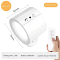 LED Wall Light Rechargeable Touch Double Head Wall Lamp 360 Rotatable 3 Colors Sconces Light Wireless Night Lights For Bedroom