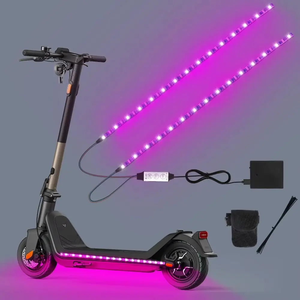 Creative Battery Powered Scooter LED Lights Dream Color DIY Bicycle Ambient Light Multi-Color Underglow Lights Night Riding
