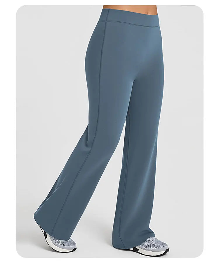 Straight-Leg Pants Ultra Soft Butter Fabric Women Mid-Waist Yoga Pants GYM Naked Feel Pilates Running Sport Trousers Yoga Pants
