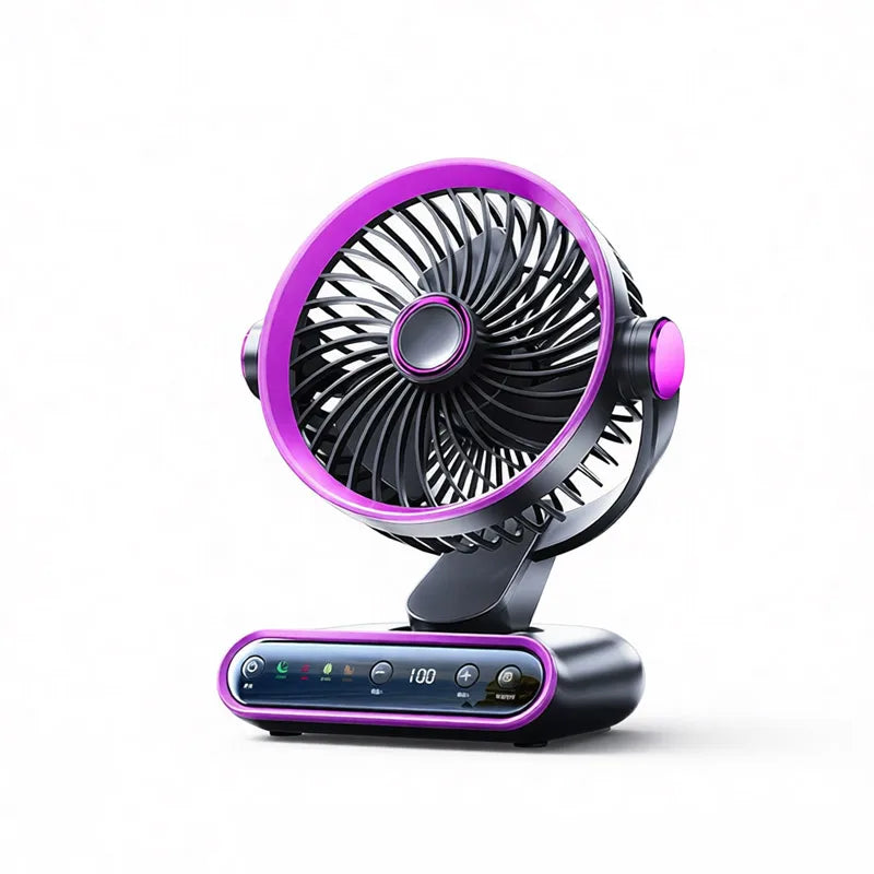 Air Circulation AI Fan Desktop Portable Rechargeable Fan Smart 100 Speed Stepless Quiet Brushless Motor Type-C Baby Sleep Wind