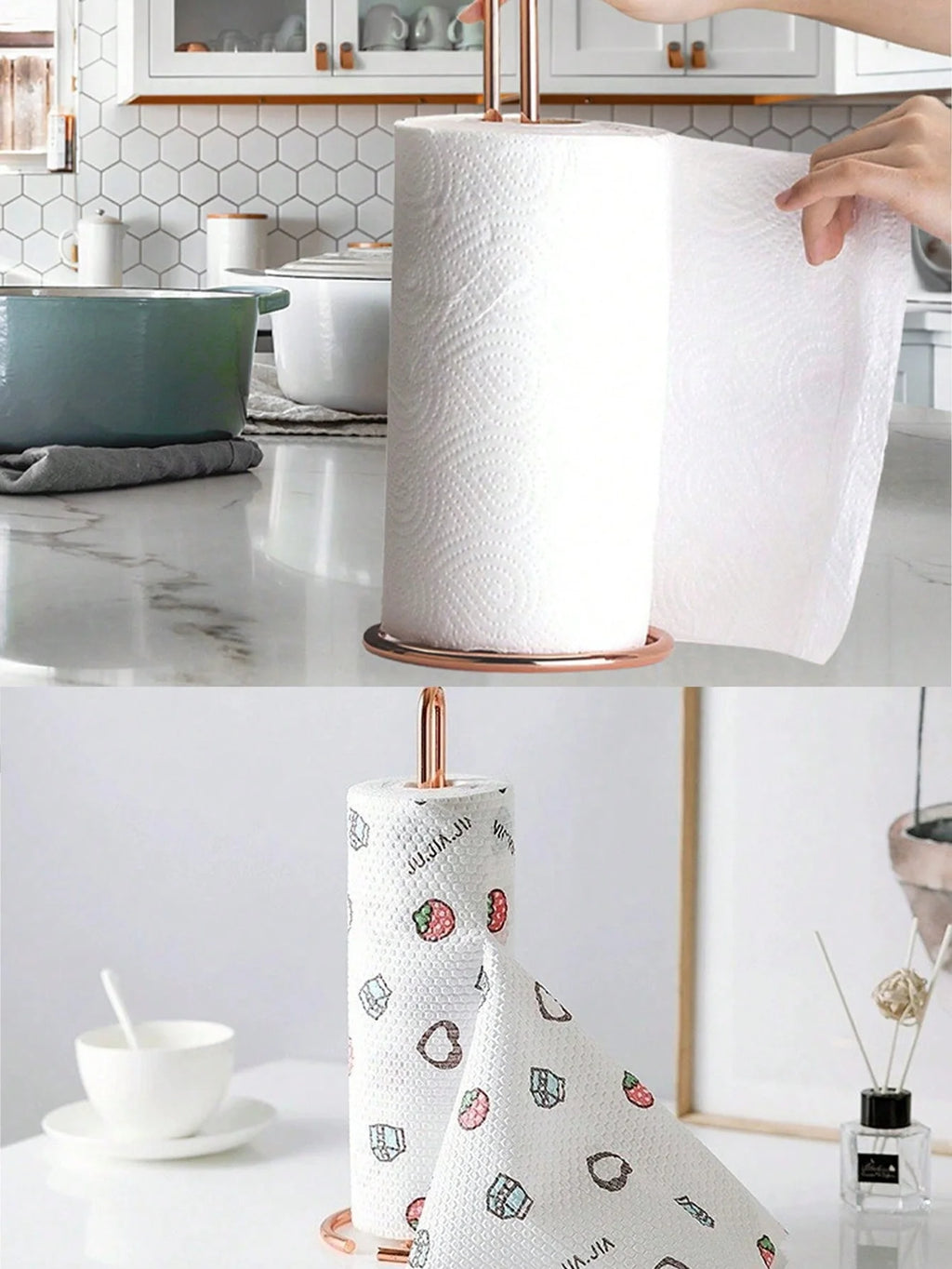 1pcs/3pcs Paper Towel Holder,Sturdy Paper Towel Stand Dispenser,for Kitchen Countertops Bars Dining Tables Fits Standard Jumbo
