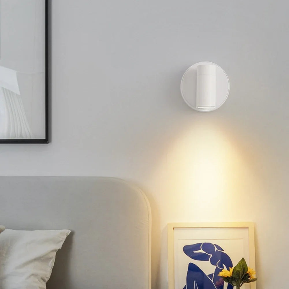 Adjustable Wall Light with Remote Control USB Rechargeable Bedside Reading Wall Lamp COB Touch Control Warm Light for Bedroom