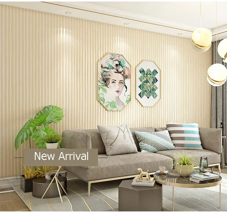 Modern Vertical Stripe Wallpaper Pink Blue Striped Living Room Decor TV Wallpapers 3d Elegant Home Decoration Wall Papers