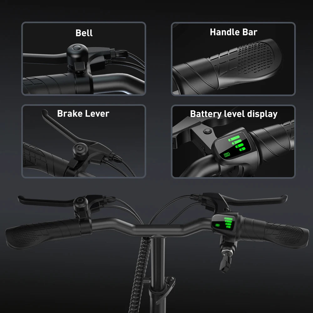 iScooter F2 Electric Scooter 500W Foldable Scooter 7.8Ah Electric Kick Scooter 30km Range 30km/h E-Scooter With Basket Daily
