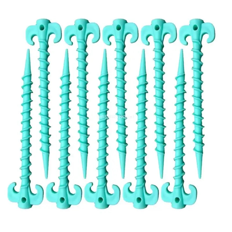 10Pcs Camping Tent Stakes Tent Heavy Duty Tent Nails Plastic Screw Tent Pegs for Fixing Camping Tent Rain Tarps Outdoors
