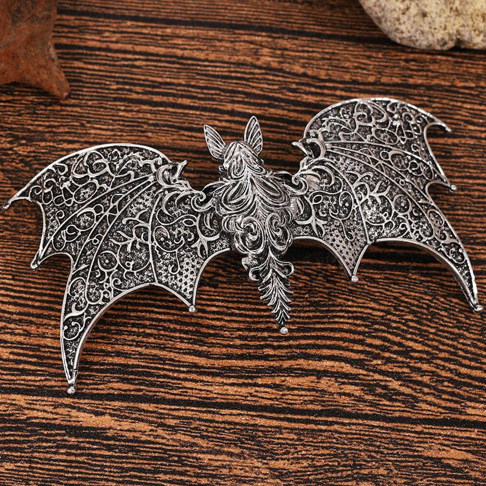 Viking Retro Gothic Bat Women's Hair Clip Personalized Fashion Multi functional Party Hair Accessories Perfect Gift Choice