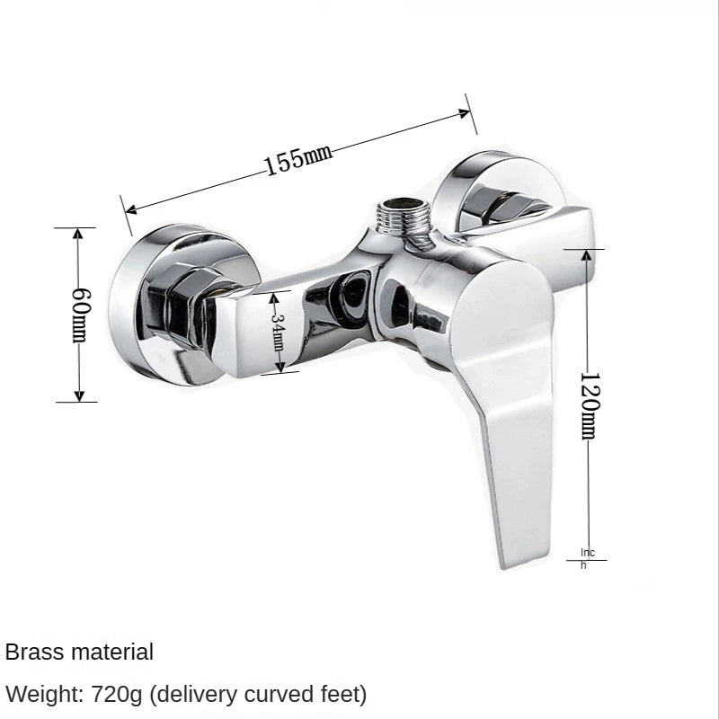 Brass Shower Faucet Mixer Valve Set with Shower Head and Hidden Switch for Bathroom Hot and Cold Water Tap  Bath