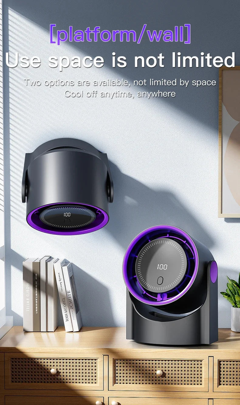 Multi-function electric fan air circulator, wireless portable home silent ventilator desktop wall ceiling fan, air cooler