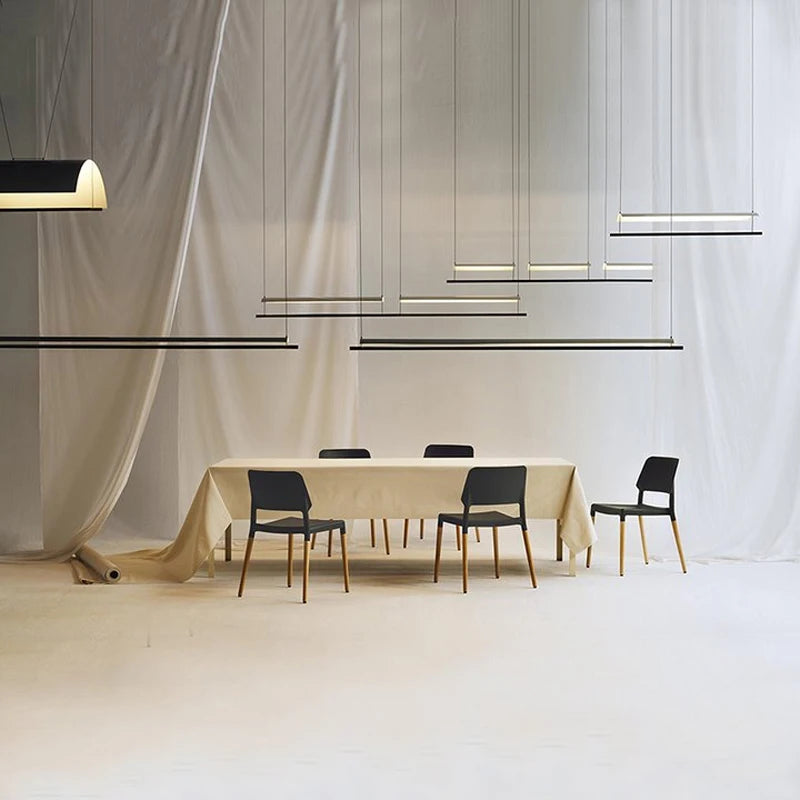 Modern Salon Lightings Home Decoration Simplicity Long Strip Design Led Lamp Nordic Office Living Room Dining Home Decoration