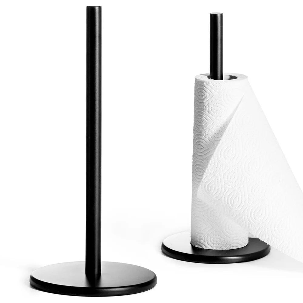 Paper Towel Stand Metal Black 33 cm