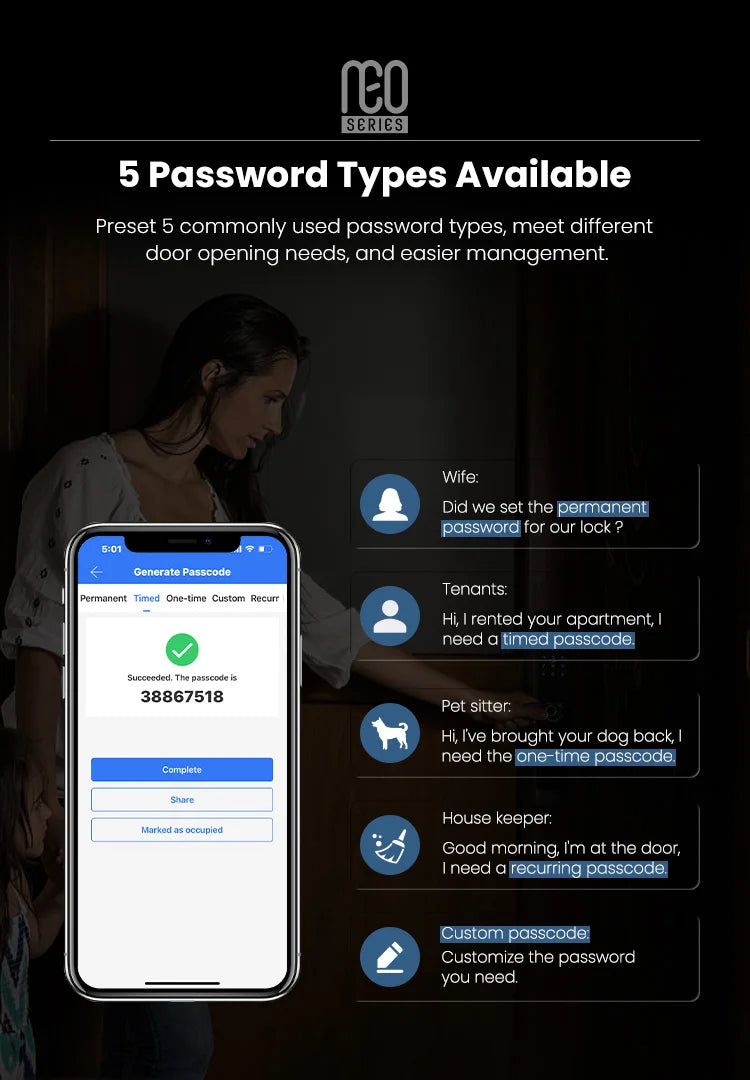 ttlock remote control 3d face recognition fingerprint smart lock automatic safe digital Intelligent electronic lock for home