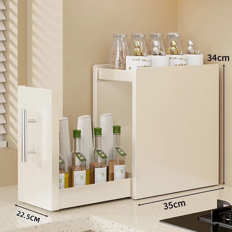 Kitchen Spice Rack Organizer Countertop Storage Shelf for Spices Seasonings No Assembly Required Available with Or Without Hooks