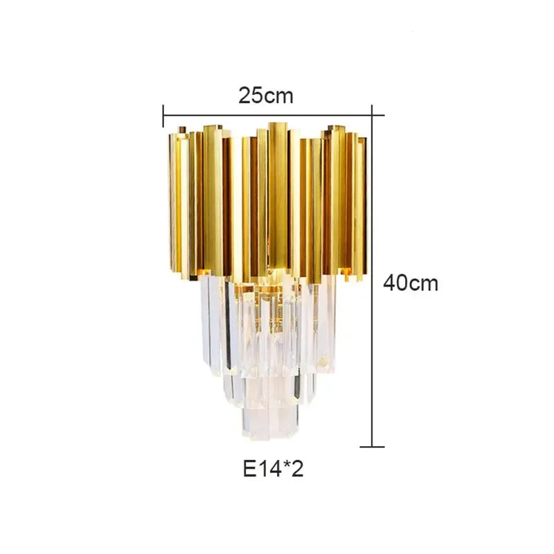 Modern Luxury Crystal Minimalist Creative Living Room Background Wall Staircase Wall Lamp Bedroom Bedside Lamps