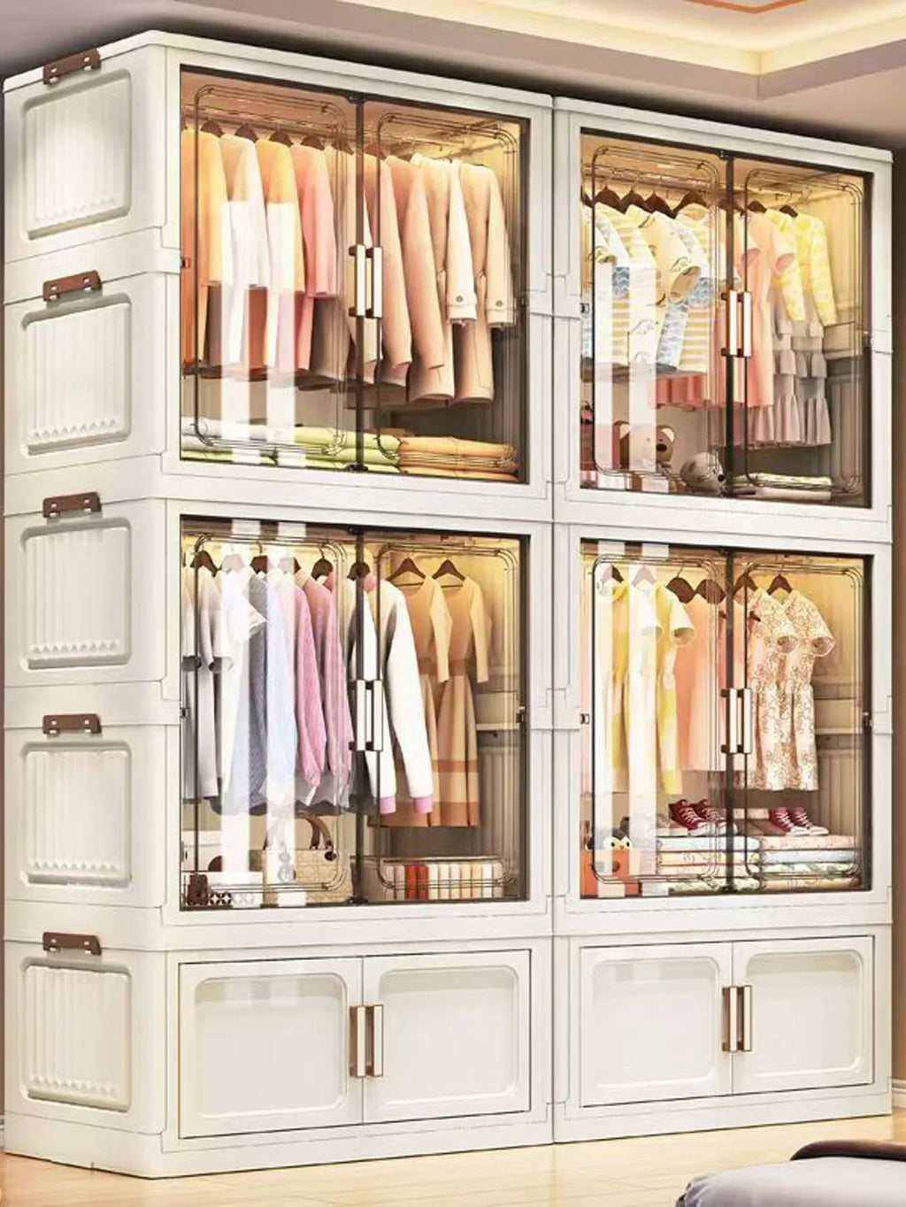Folding Storage Cabinet Wall Mounted Foldable Locker Compact Organizer for Home Office Space Saving Design