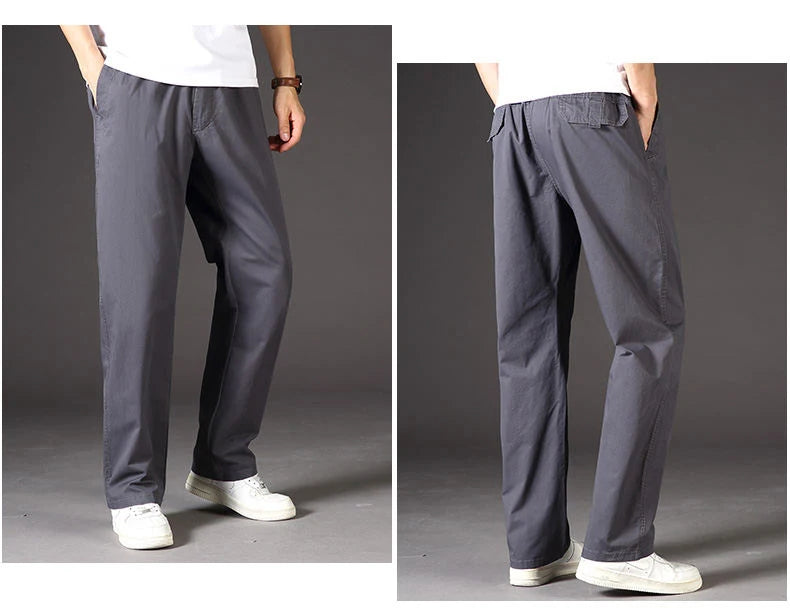 95%Cotton Men's Cargo Pants Summer Work Wear Spring New In Large Size Casual Climbing Joggers Sweatpants Hombre Autumn Trousers