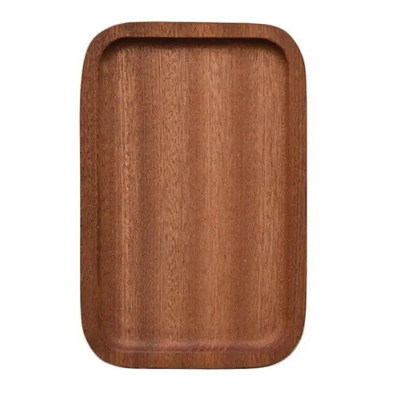 G6KF Wooden Dinner Breads Plates Fruit Display Dishes Tea Tray for Kitchen