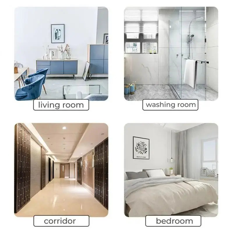 EU US Smart Wall Light Switch Hand Sweep Sensor Infrared Sensor Switch Glass Display Panel Neutral Wire10A No Touch Needed ﻿