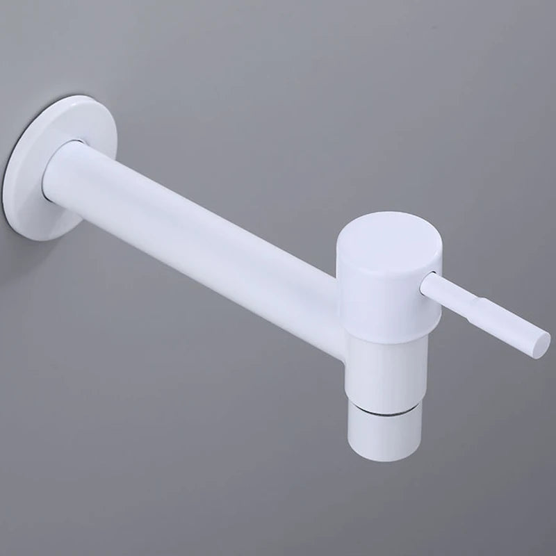 Wall Mounted Faucet Single Cold Sink Tap Black Water Tap for Bathroom Washing Machine Sink Mop Pool