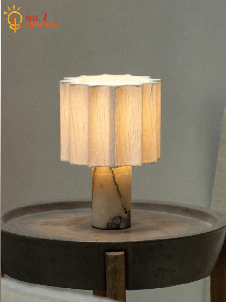 Nordic Designer Marble Table Lamp with Touch Switch USB Charging Minimalist Modern Light Fixtures Living Room Bedroom Bedside
