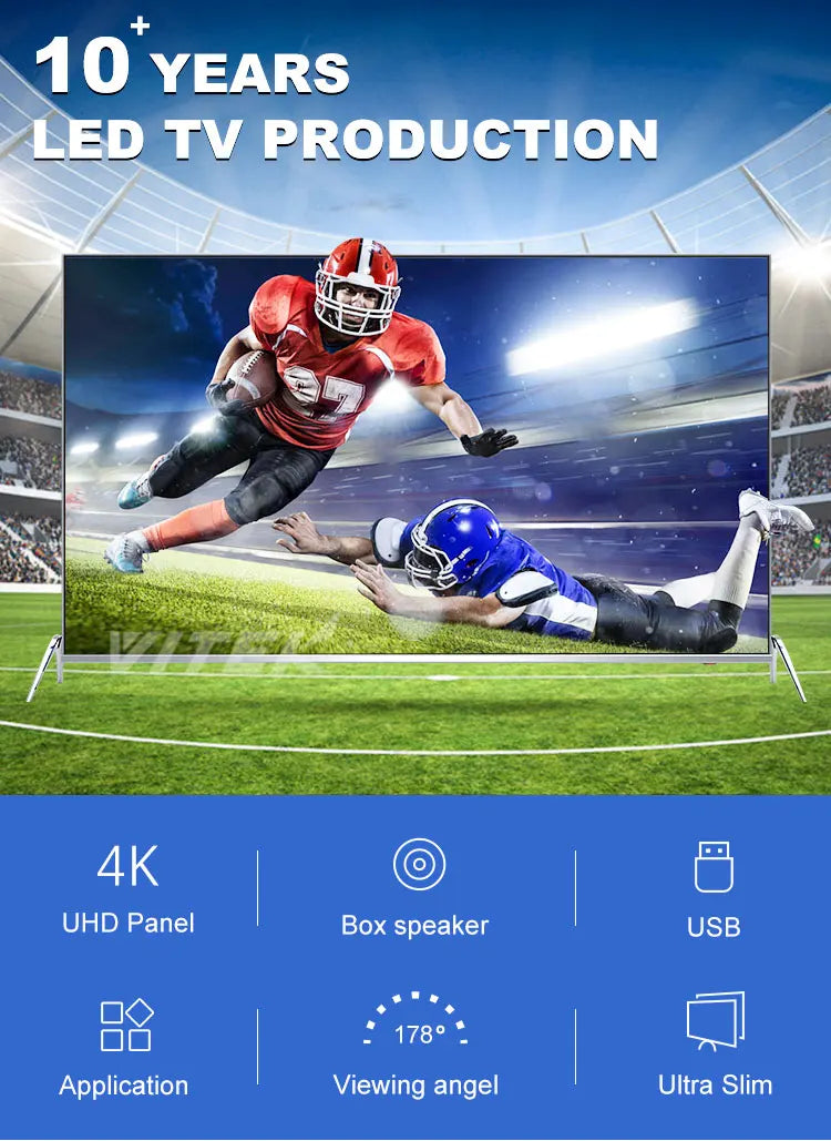 Frameless Big Screen Smart Television UHD High Quality Outdoor Protective Case 75 Inch TV Advertising Online TV Android