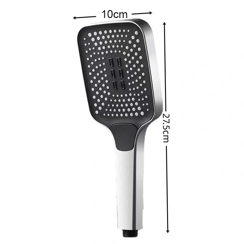 1.5/2/3M Stainless Steel Shower Hose Black/Silver Long Bathroom Shower Water Hose Extension Plumbing Pipe Showerhead Tube