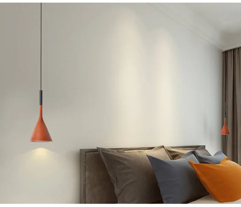 Modern Led Pendant Lights Multicolor E27 for Kitchen Fixtures Indoor Bedroom Dining Room Hanging Lamp Lampshade Home Chandeliers