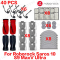 Replacement Parts Compatible for Roborock Saros 10 / S9 MaxV Ultra Main Roller Side Brush HEPA Filter Mop Cloth Dust Bag