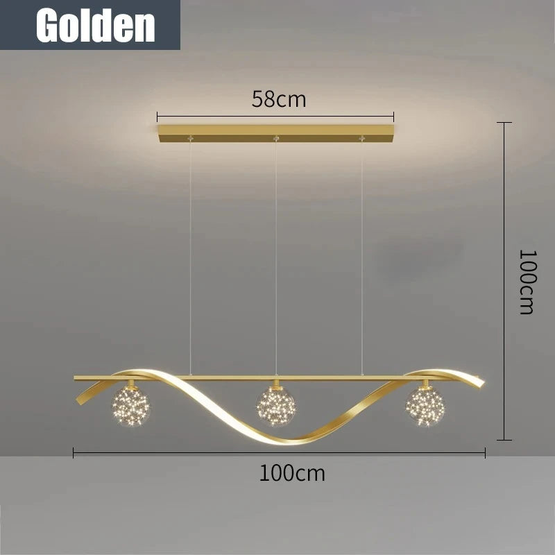 Modern Minimalist Led Pendant Lamps Dimming for Coffee Table Dining Room Kitchen Island Ceiling Chandelier Home Lighting Fixture